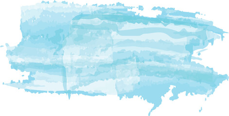 Abstract blue watercolor hand painted spot. Artistic creative background