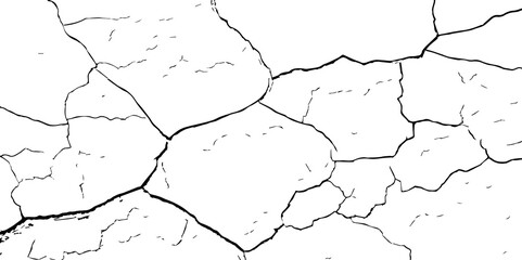 Crack Texture. The cracks concrete texture white and black. Cracked earth. Structure of cracking .Cracks background, cracks texture, grunge background. Cracks in a wall background