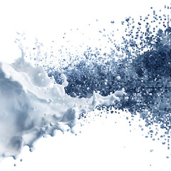 Obraz premium Milk Splash Pixel Effect