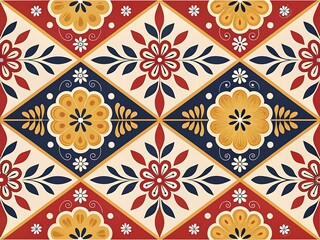Playful and vibrant floral pattern 