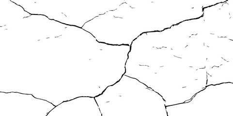 Crack Texture. The cracks concrete texture white and black. Cracked earth. Structure of cracking .Cracks background, cracks texture, grunge background. Cracks in a wall background