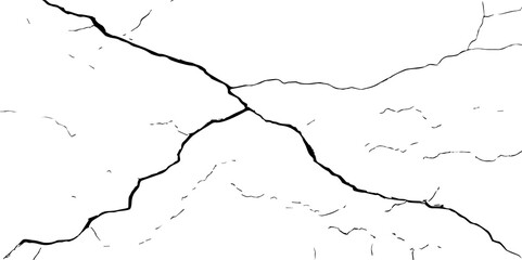 Crack Texture. The cracks concrete texture white and black. Cracked earth. Structure of cracking .Cracks background, cracks texture, grunge background. Cracks in a wall background