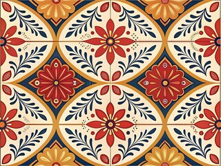 Playful and vibrant floral pattern 