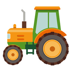Tractor Side Silhouette Vector