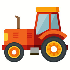 Tractor Side Silhouette Vector