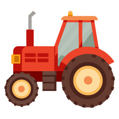 Tractor Side Silhouette Vector