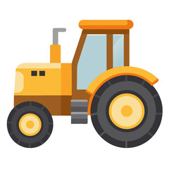 Tractor Side Silhouette Vector