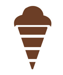 Ice cream clip art design on plain white transparent isolated background for sign, decal, card, shirt, hoodie, sweatshirt, apparel, tag, mug, icon, poster or badge