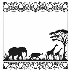 animel and noksha post vector black and white