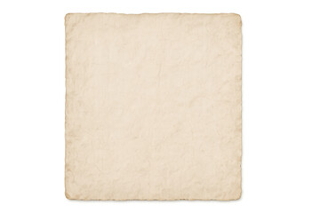Fototapeta premium Antique paper with transparent background highlighting its aged texture, suitable for vintage projects