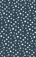 Abstract Star Map Pattern with Small Connected Circles on Night Sky Background Representing Cosmic Energy and Motion. Illustration