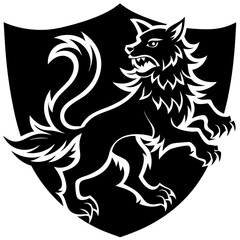 Obraz premium wolf tribal tattoo