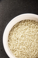 Food salt crystals sea food salt spices additive gourmet food background on the table rustic food top view copy space