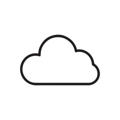 Modern Cloud Server Symbol, a versatile line art illustration for internet services.