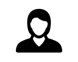 Minimalist gender neutral user profile head silhouette with transparent background vector design