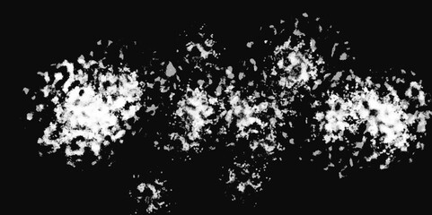 White snowflakes on a black background surface. Macro nature pattern backdrop. Snow overlay background isolated on black. Winter concept. scratches and cracks which can be used as a background.
