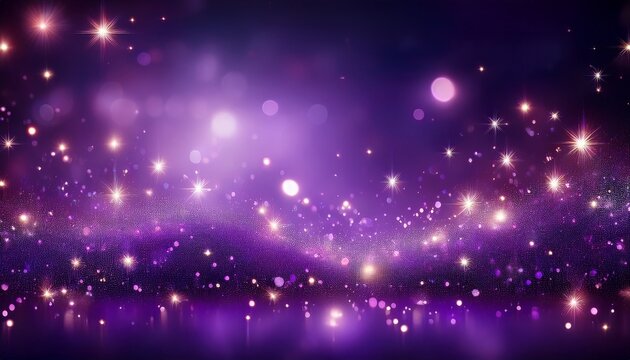 violet sparkle background with lights and stars