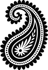 A paisley pattern isolated on white background