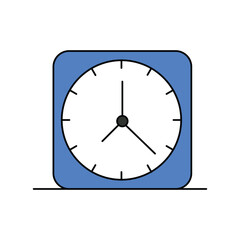 time color line icon with white background vector stock illustration