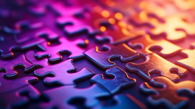 Vibrant puzzle pieces lie scattered, highlighting missing parts that invite curiosity and imagination