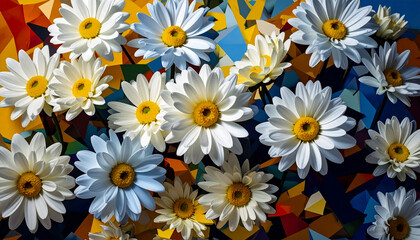 Fototapeta premium Beautiful white chrysanthemums