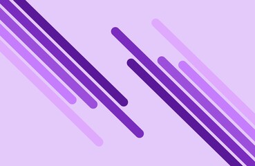 Diagonal abstract background with rounded purple and violet lines on soft lavender backdrop. Minimalist geometric modern composition with gradient tones and Hippie retro vibe. Musical theme.