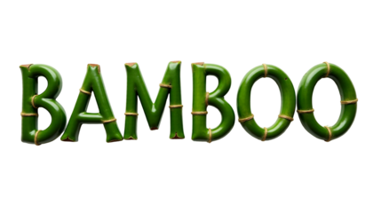 Bamboo letters crafted from soft bamboo fibers showcase artistic design and weaving techniques