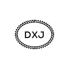 DXJ  logo design on white background.