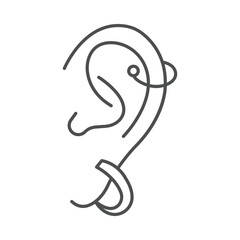 Piercing  thinline icon , vector, pixel perfect, illustrator file 
