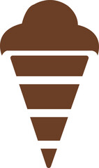 Ice cream clip art design on plain white transparent isolated background for sign, decal, card, shirt, hoodie, sweatshirt, apparel, tag, mug, icon, poster or badge