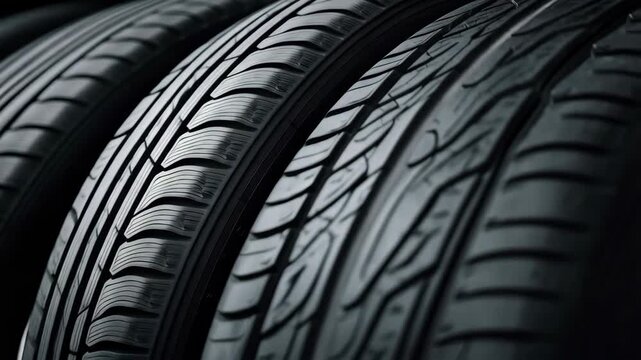  new car tires in modern garage 