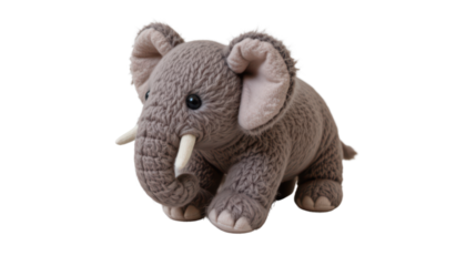 a cute stuffed elephant toy positioned centrally in the frame
