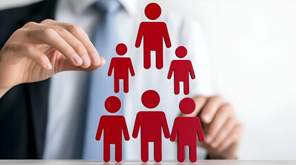 Happy and enjoy Stand out from the crowd and different creative idea concepts, Hierarchy, power,One different on better,