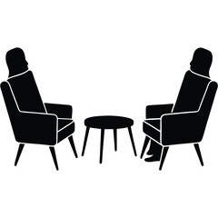 Fototapeta premium counseling session setup on white background