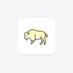 Bison, vector, pixel perfect, illustrator file