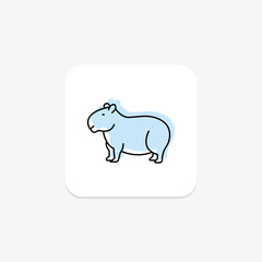 Capybara, vector, pixel perfect, illustrator file