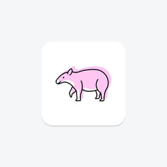 Tapir, vector, pixel perfect, illustrator file