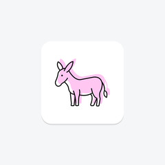 Wild Donkey, vector, pixel perfect, illustrator file