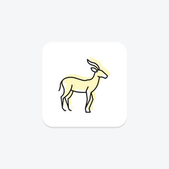 Gazelle, vector, pixel perfect, illustrator file