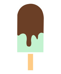 Popsicle clip art design on plain white transparent isolated background for sign, decal, card, shirt, hoodie, sweatshirt, apparel, tag, mug, icon, poster or badge