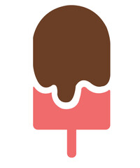 Popsicle clip art design on plain white transparent isolated background for sign, decal, card, shirt, hoodie, sweatshirt, apparel, tag, mug, icon, poster or badge