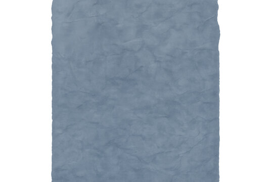 Crumpled blue paper texture against transparent backdrop, serving graphic design, digital artworks, creative compositions