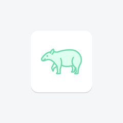 Tapir, vector, pixel perfect, illustrator file