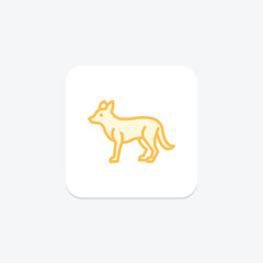 Fototapeta premium Jackal, vector, pixel perfect, illustrator file