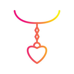 Heart Locket  Color gradient illustration vector icon which can easily modify or edit 
