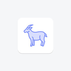 Wild Goat, vector, pixel perfect, illustrator file