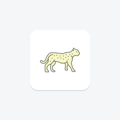 Fototapeta premium Leopard, vector, pixel perfect, illustrator file