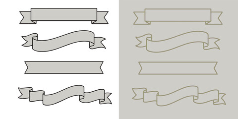 A versatile collection of vintage vector labels and frames, perfect for retro design elements like banners, ribbons, and decorative scrolls