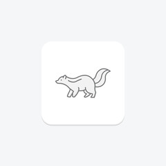 Skunk, vector, pixel perfect, illustrator file