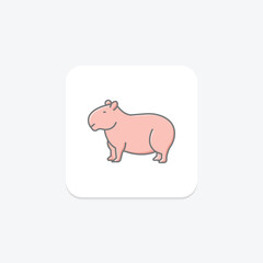 Capybara, vector, pixel perfect, illustrator file